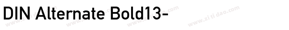 DIN Alternate Bold13字体转换